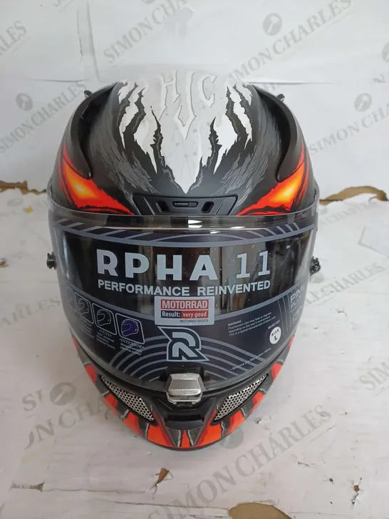 R MOTORRAD RPHA 11 PERFORMANCE HELMET - MARVEL ANTI-VENOM DESIGN   - SIZE LARGE 