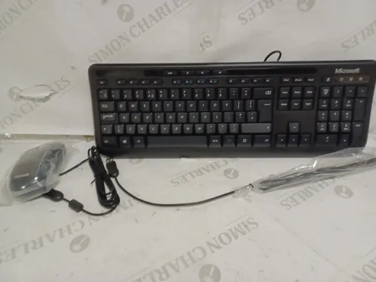 MICROSOFT WIRED 600 DESKTOP KEYBOARD & MOUSE SET - BLACK 