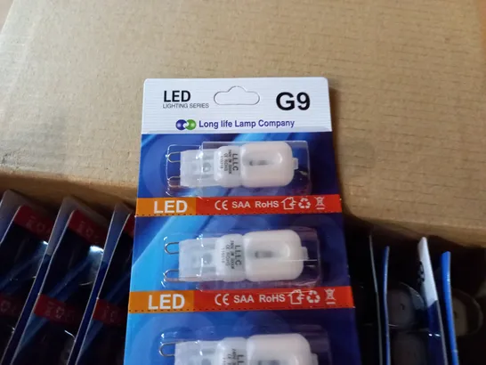 BOX OF 20 5-PACK LED AC230V G9 3W LIGHTBULBS