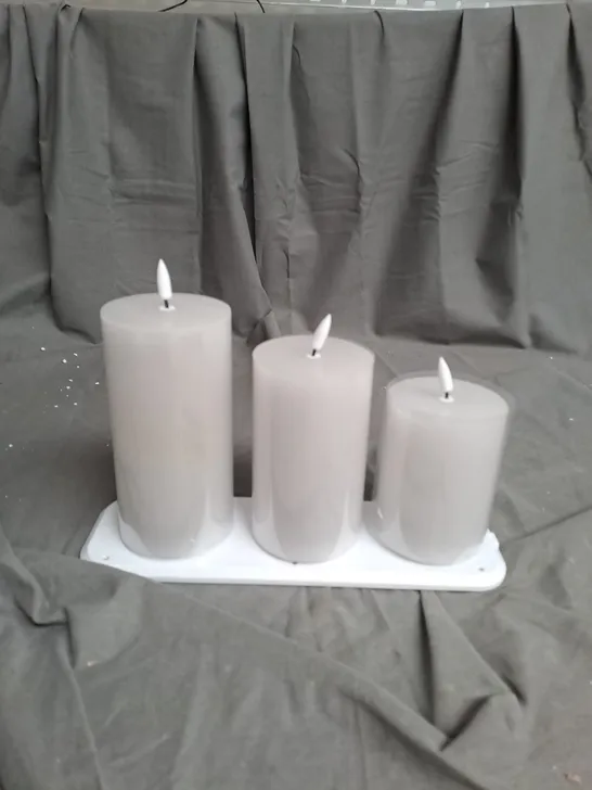 SET OF 3 LED DECORATIVE CANDLES