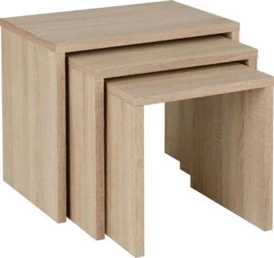 BOXED CAMBOURNE NEST OF TABLES IN LIGHT SONOMA OAK (1 BOX)