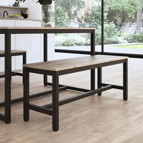 BRAND NEW BOXED AVENUE INDUSTRIAL OAK DINING BENCH 