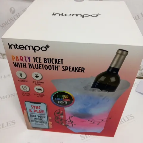 BRAND NEW BOXED INTEMPO PARTY ICE BUCKETS WITH BLUETOOTH SPEAKER