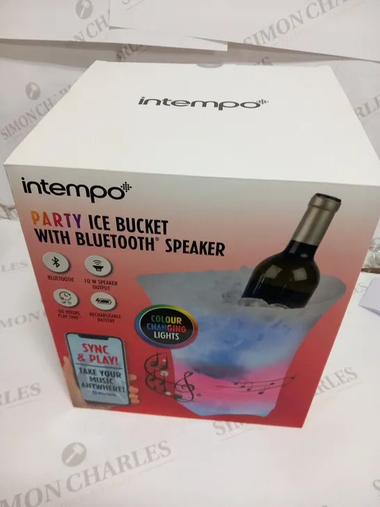 BRAND NEW BOXED INTEMPO PARTY ICE BUCKETS WITH BLUETOOTH SPEAKER