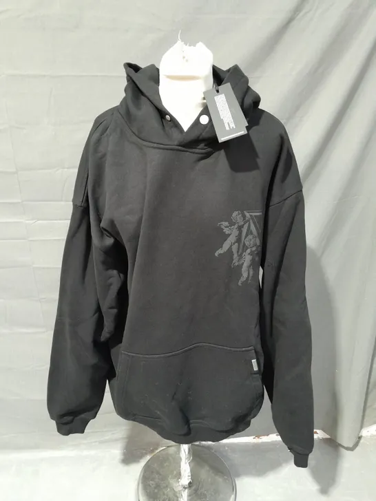 REPRESENT CHERUB INITIAL HOODIE IN BLACK - LARGE