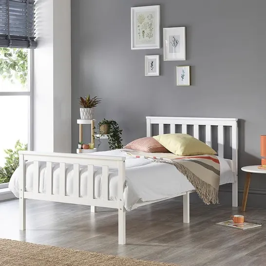 BOXED AADI BED FRAME- SINGLE WHITE