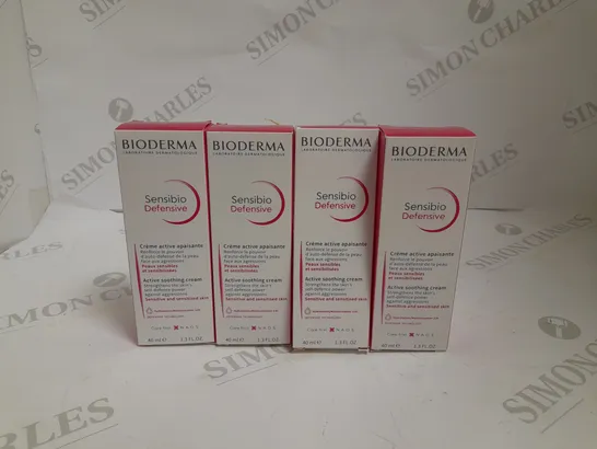 BOX OF 4 BIODERMA SENSIBIO ACTIVE SOOTHING CREAM - 40ML