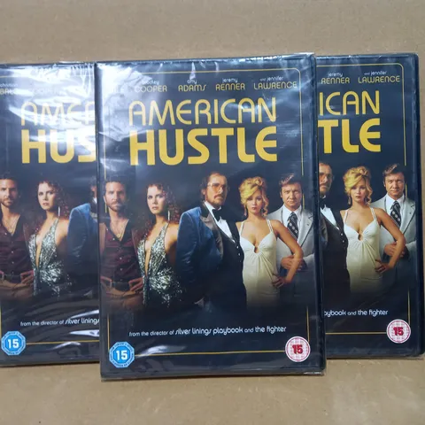 LOT OF APPROXIMATELY 25 AMERICAN HUSTLE DVDS
