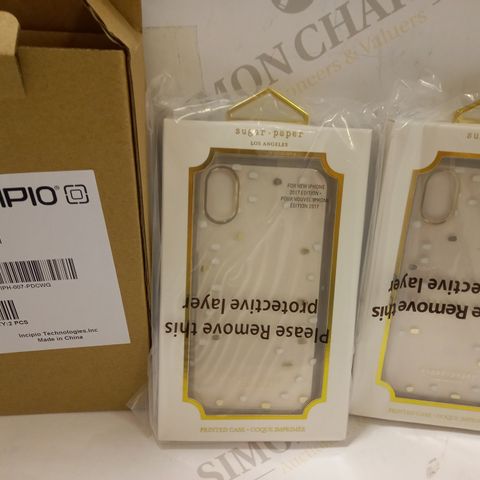 BOX OF APPROX 20 INCIPIO IPHONE CASES - PINK/SPOTTY PATTERN