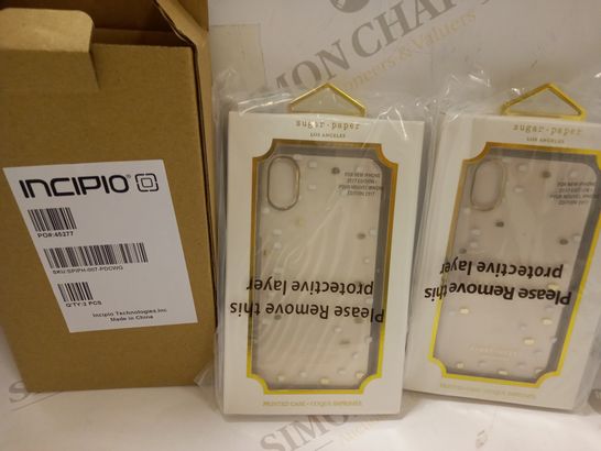 BOX OF APPROX 20 INCIPIO IPHONE CASES - PINK/SPOTTY PATTERN