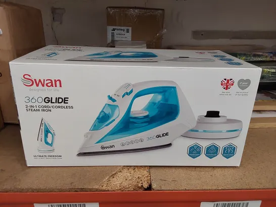 BOXED SWAN 2800W CORDLESS NON SLIP STEAM IRON (1 BOX)