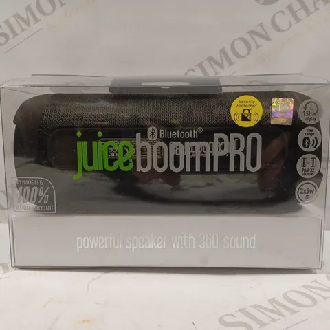 JUICEBOOMPRO PORTABLE BLUETOOTH SPEAKER 