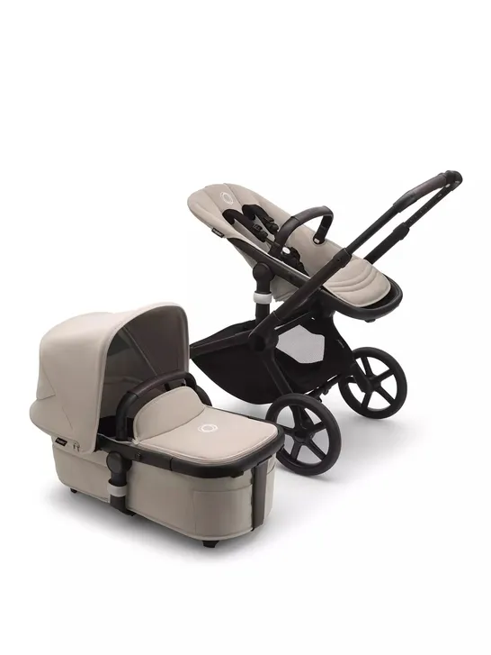 BUGABOO FOX5 COMPLETE STROLLER - BLACK/DESERT TAUPE (2 BOXES)