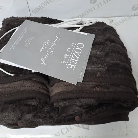 OUTLET COZEE HOME RUCHED FAUX FUR AND VELVETSOFT HEATED SNUGGLE WRAP