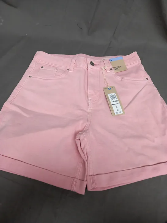 M&S BOYFRIEND SHORTS IN PINK - SIZE 8