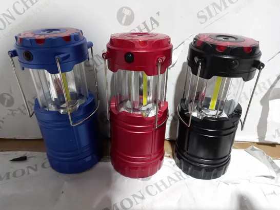 SET OF 3 SMALL ELECTRIC LANTERNS