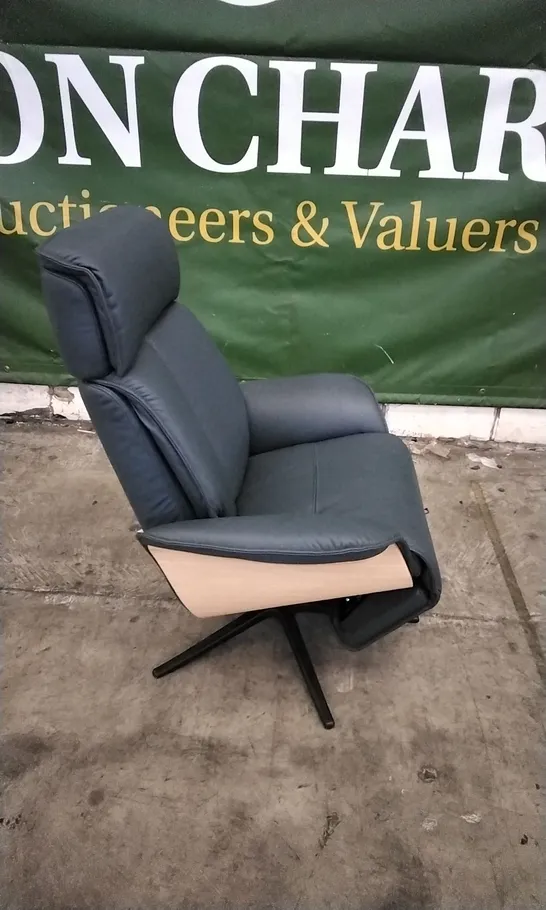 QUALITY BRITISH DESIGNED & MANUFACTURED G PLAN OSLO POWER RECLINER CHAIR CAMBRIDGE NAVY LEATHER