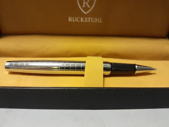 BOXED RUCKSTUHL STAINLESS STEEL BALL POINT PEN