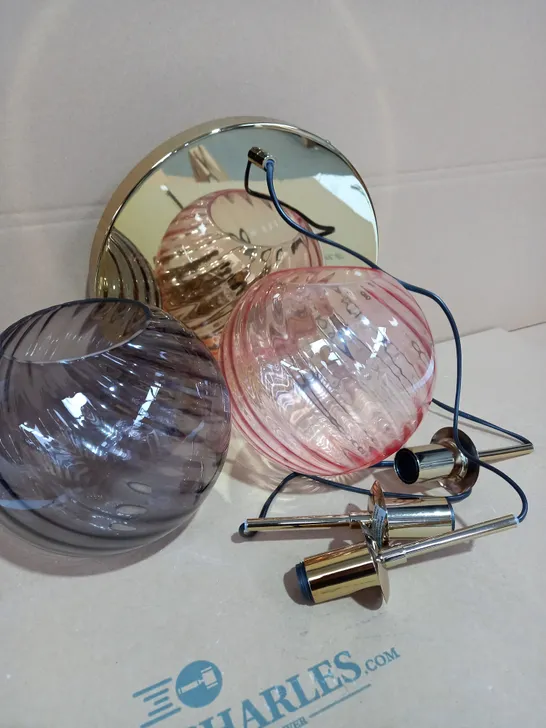 PALM HOUSE 3 LIGHT CLUSTER PENDANT  RRP £100