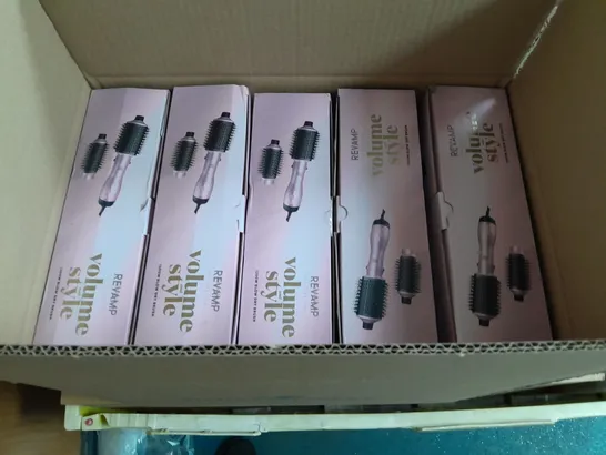 LOT OF 5 BOXED REVAMP VOLUME STYLE 1200W BLOW DRY BRUSHES