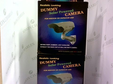 2 X DUMMY SOLAR POWERED CAMERAS - FOR INDOOR AND OUTDOOR USE!