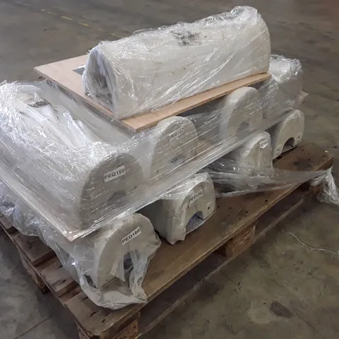 PALLET CONTAINING 9 FULL WHITE PEDESTALS