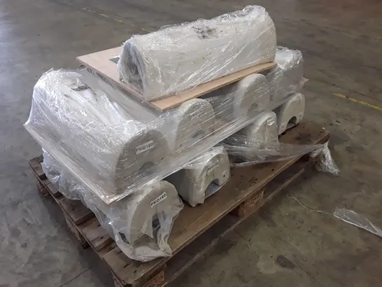 PALLET CONTAINING 9 FULL WHITE PEDESTALS