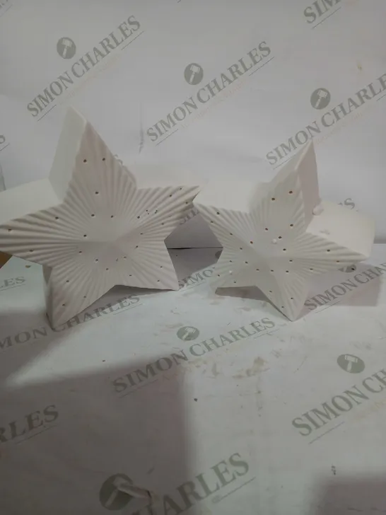 DECORATIVE STAR SET OF 2 PRELIT