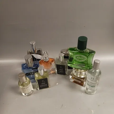 BOX OF 10 UNBOXED ASSORTED FRAGRANCES TO INCLUDE GUCCI, ARAMIS AND BRUT ETC