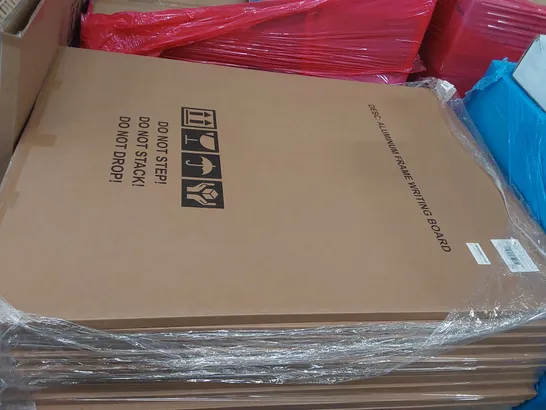 PALLET OF APPROXIMATELY 25x BOXED ALUMINIUM FRAME WRITING BOARDS 