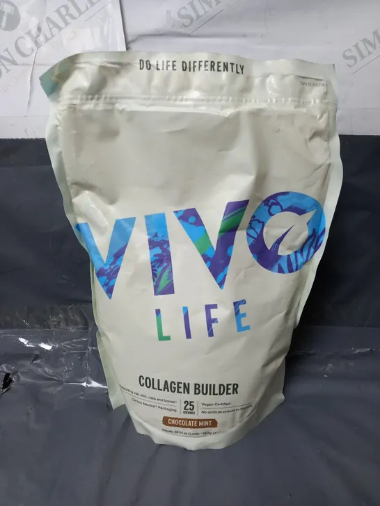 SEALED VIVO LIFE COLLAGEN BUILDER IN CHOCOLATE MINT 950G