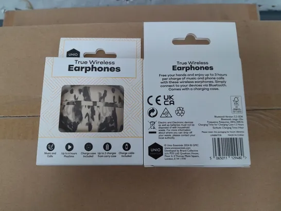 LOT OF 80 BOXED BRAND NEW TRUE WIRELESS EARPHONES - TORT