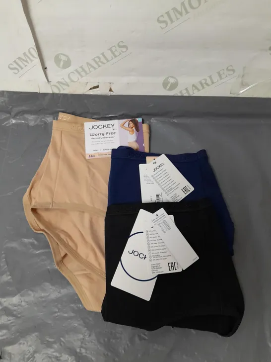 JOCKEY PACK OF 3 WORRY FREE PERIOD UNDERWEAR SIZE S