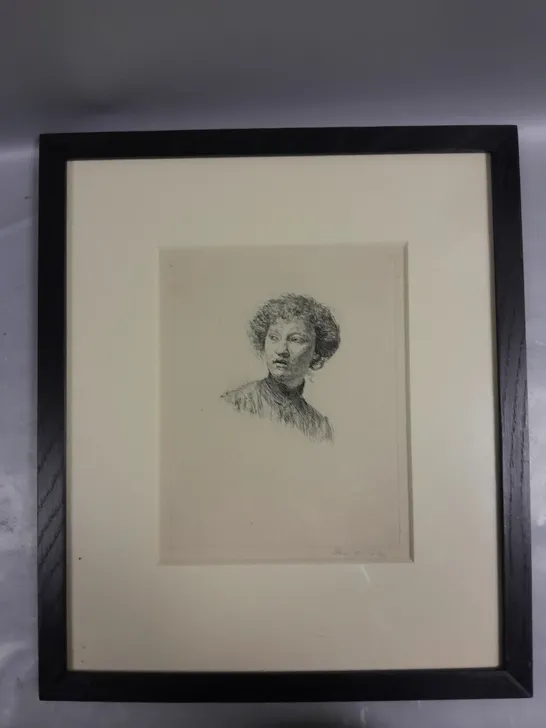 FRAMED AUGUSTUS JOHN THE SERVING MAID PRINT 