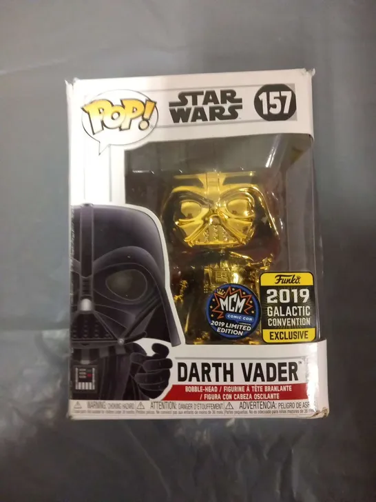 BOXED POP! STAR WARS 157 DARTH VADER BOBBLE HEAD MGM COMIC COM 2019 LIMITED EDITION