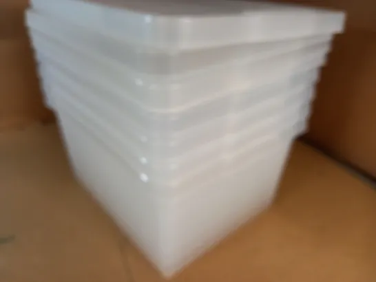 LOT OF 5 27L STORAGE BOXES WITH LIDS