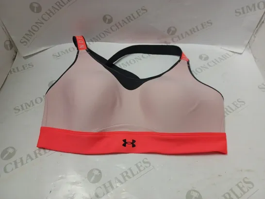 UNDER ARMOUR PEACH & PINK SPORTS BRA - 14 LARGE