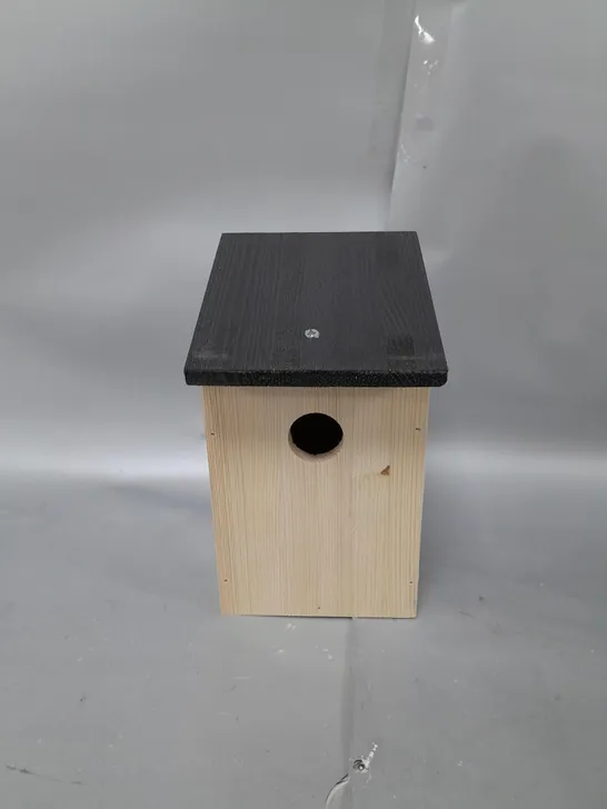 SET OF 4 WOODEN BIRD FEEDERS