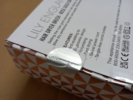BOXED LILY ENGLAND HAIR DRYER BRUSH