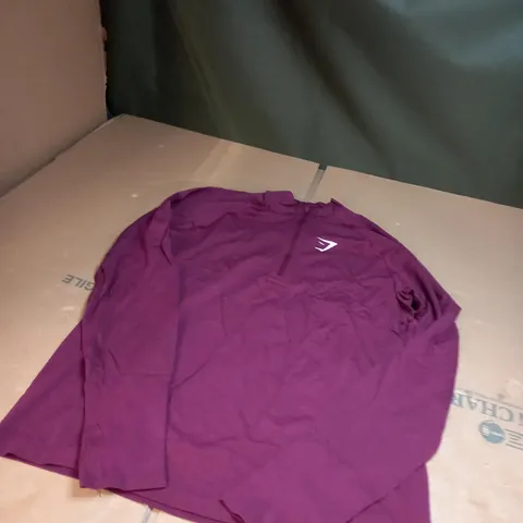 PURPLE GYMSHARK GYM JACKET SIZE S 