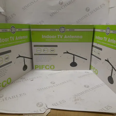 BOX OF 3 INDOOR TV ANTENNA FREEVIEW DIGITAL AND HDTV AND MORE PIFCO