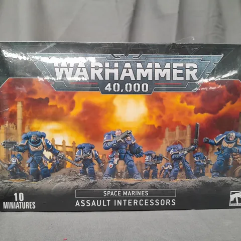 BOXED WARHAMMER 40K SPACE MARINES - ASSAULT INTERCESSORS (PACK OF 10 MINIATURES)