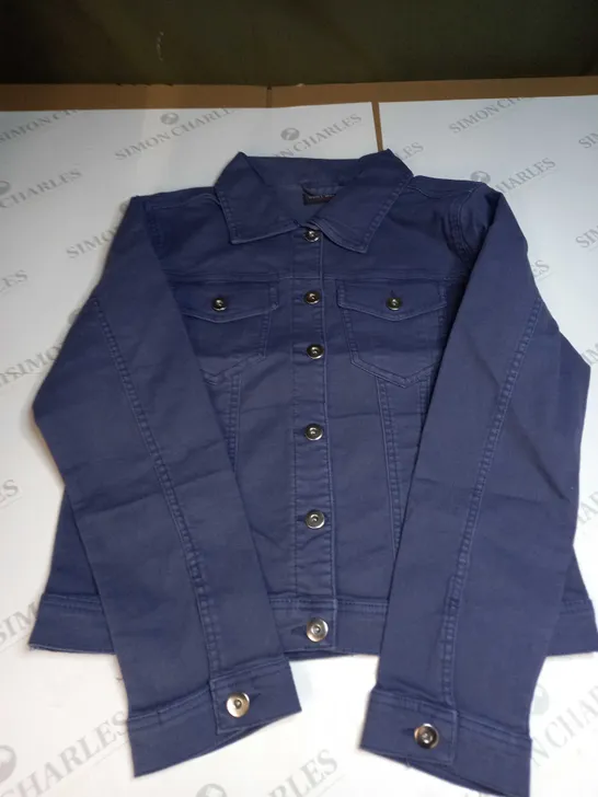 KURT MULLER COTTON BI STRETCH DENIM JACKET - UK 12