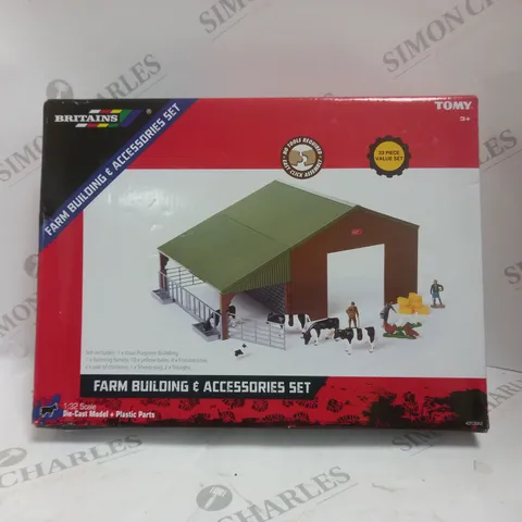 BOXED BRITAINS TOMY FARM BUILDING & ACCESSIRUES SET