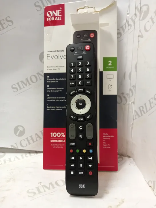 ONE FOR ALL UNIVERSAL REMOTE EVOLVE