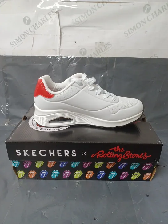 SKECHERS THE ROLLING STONES TRAINERS WHITE SIZE 6