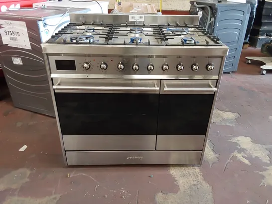 SMEG 90CM STAINLESS STEEL DUAL FUEL RANGE COOKER 