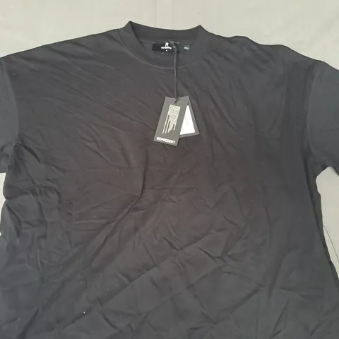 REPRESENT INITIAL OVERSIZED BOXY T-SHIRT IN BLACK SIZE SMALL