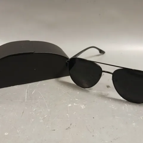 PRADA BLACK TINTED AVIATION LENS SUNGLASSES 