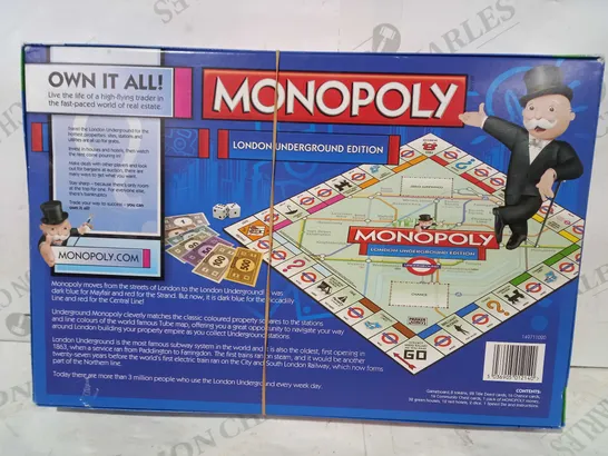 PARKER MONOPOLY LONDON UNDERGROUND EDITION BOARD GAME